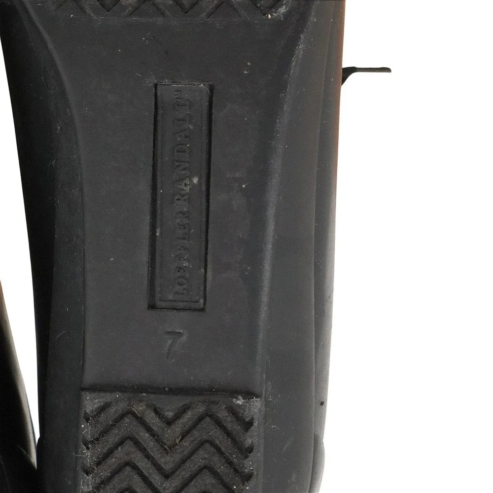 Loeffler Randall Black Lace Up Ankle Rain Boots Womens 7 Waterproof Rubber
